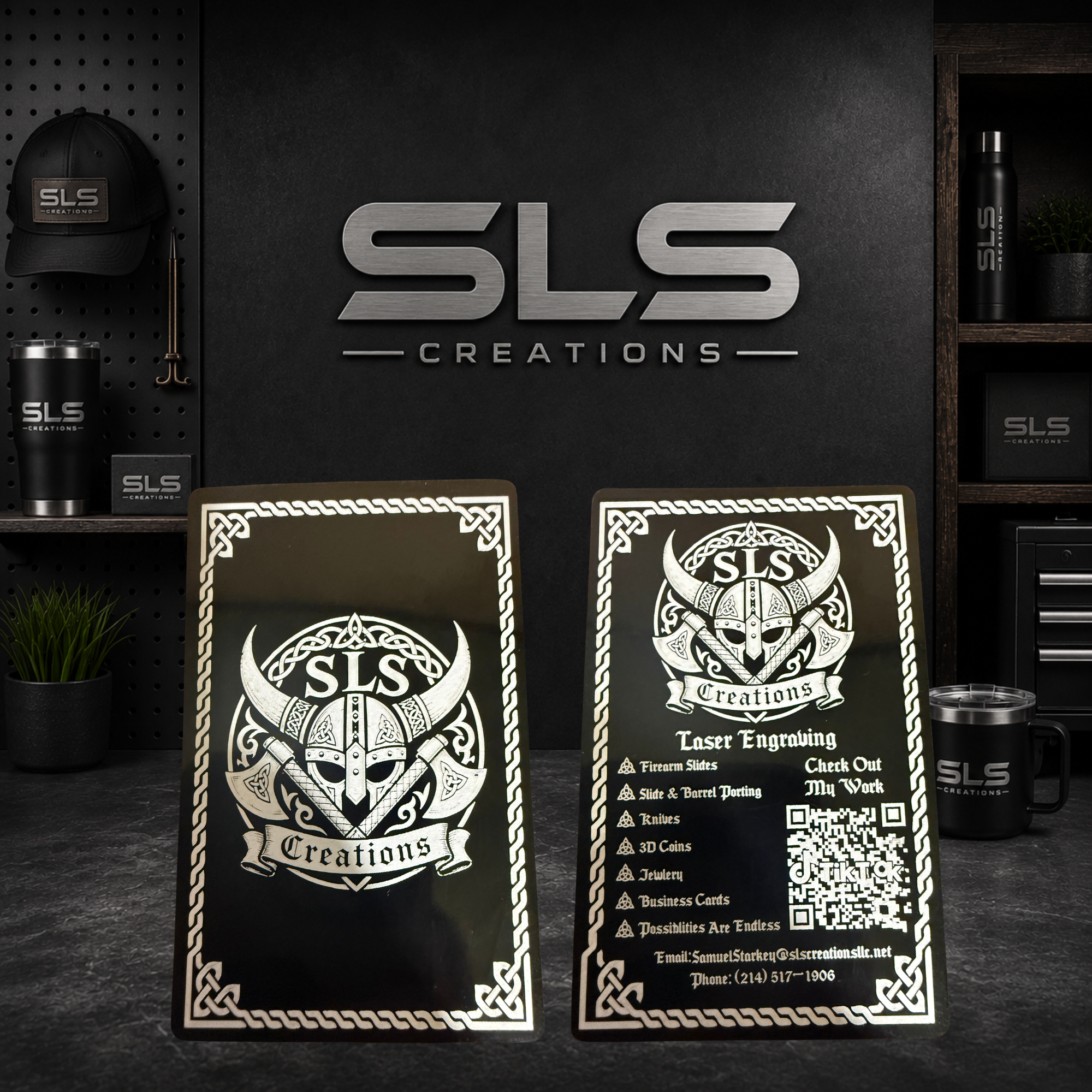 Custom Engraved Metal Business Cards 25 Pack